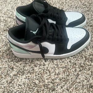 Air Jordan Low Sneakers Black White Mint